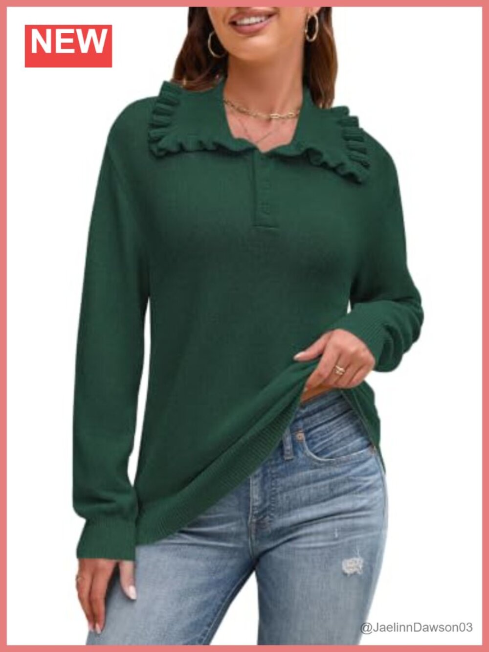 Womens Fall Knit Sweater Peter Pan Collar Button Pullover